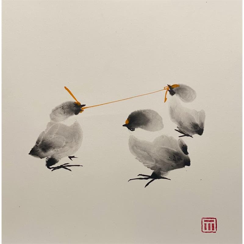 Painting ST by De Giorgi Mauro | Painting Raw art Life style Animals Minimalist