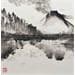 Painting Mont Fuji dans la brume by De Giorgi Mauro | Painting Raw art Landscapes Minimalist