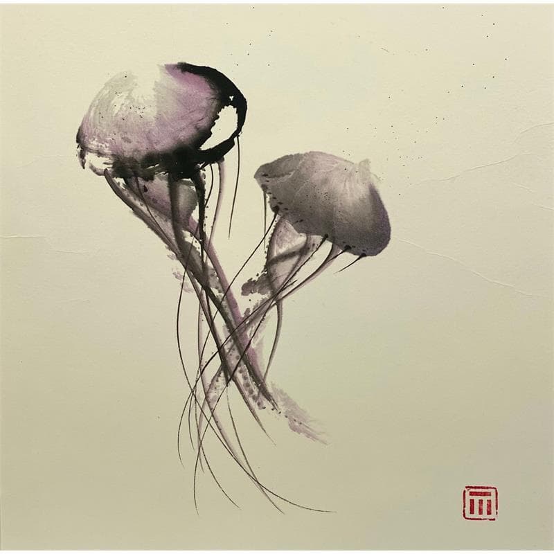 Gemälde ST von De Giorgi Mauro | Gemälde Art brut Alltagsszenen Tiere Minimalistisch