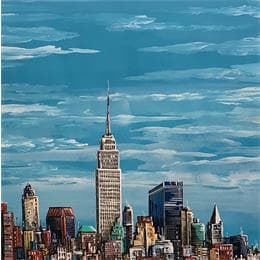 Painting L'Empire State Building by Touras Sophie-Kim  | Painting Figurative Landscapes, Life style, Urban