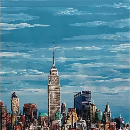 Painting L'Empire State Building by Touras Sophie-Kim | Painting Figurative Landscapes, Life style, Urban