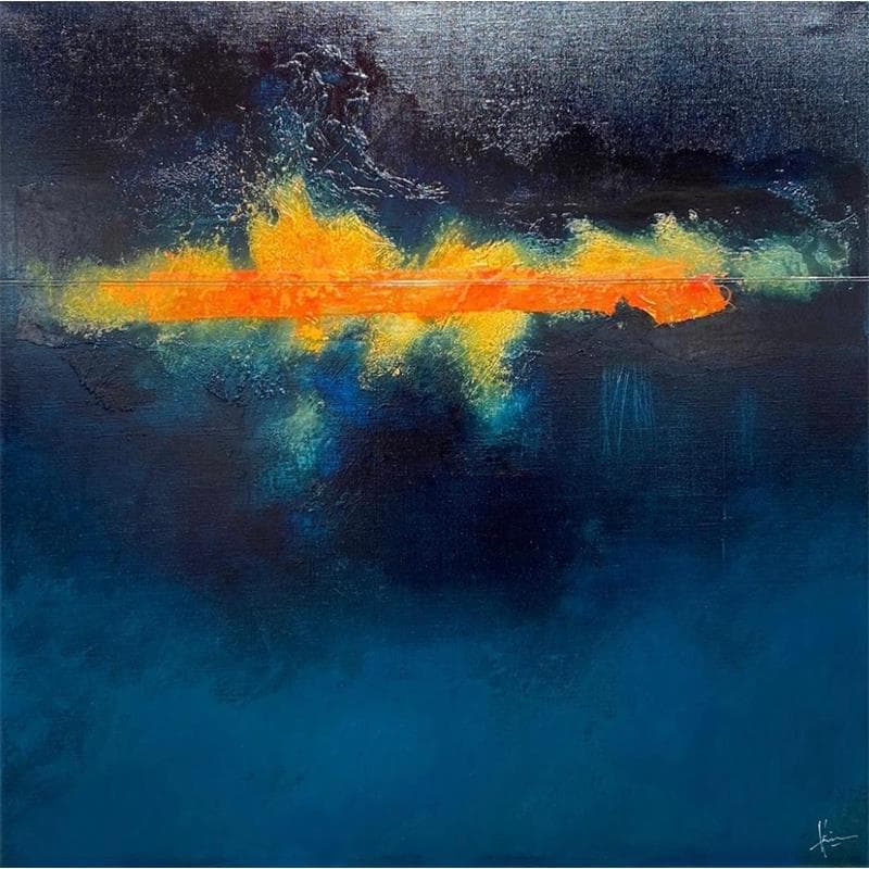 Peinture Abstraction 80 par Hévin Christian | Tableau Abstrait Minimaliste