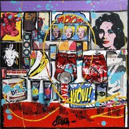 Painting Wow by Costa Sophie | Painting Pop-art Acrylic Pop icons
