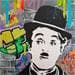 Painting Charlot by Miller Jen  | Painting Street art Portrait Pop icons