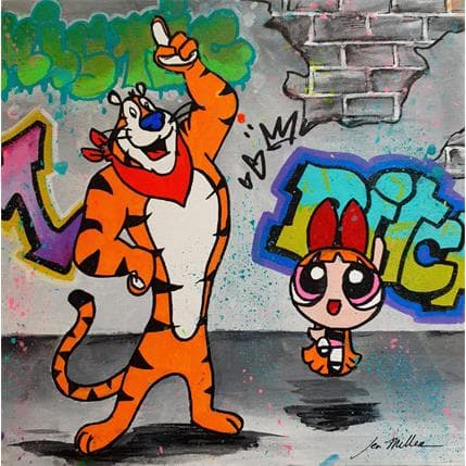 Painting Tiger power by Miller Jen | Painting Street art Pop icons