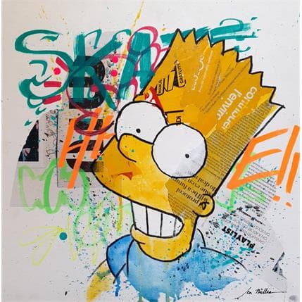 Painting Bart news by Miller Jen | Painting Street art Pop icons