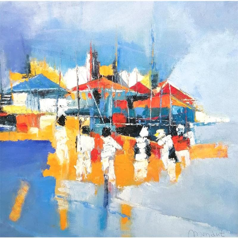 Peinture Fête à la mer par Menant Alain | Tableau Figuratif Marine Huile Acrylique