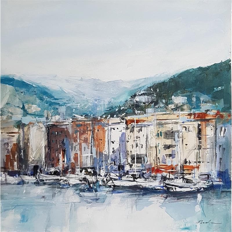 Pintura Nice le port por Poumelin Richard | Pintura Figurativo Marine Aceite