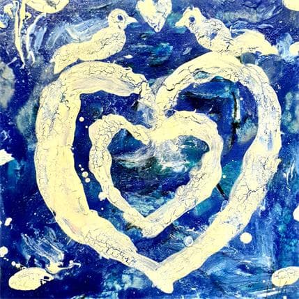 Peinture Caresse nocturne par De Sousa Miguel | Tableau Art Singulier scènes de vie