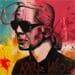 Painting Karl Lagerfeld by Mestres Sergi | Painting Pop-art Pop icons Graffiti