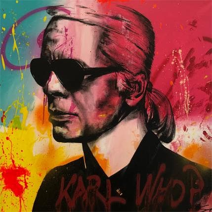 Pintura Karl Lagerfeld por Mestres Sergi | Pintura Pop art Graffiti Iconos pop