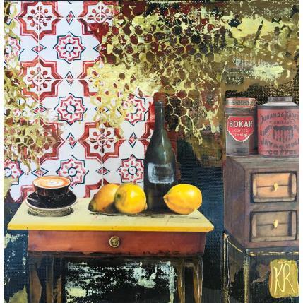 Painting Réconfort by Romanelli Karine | Painting Figurative Gluing Pop icons, Still-life