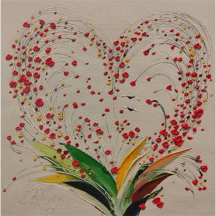 Peinture Mon coeur par Fonteyne David | Tableau Figuratif Acrylique, Huile Natures mortes
