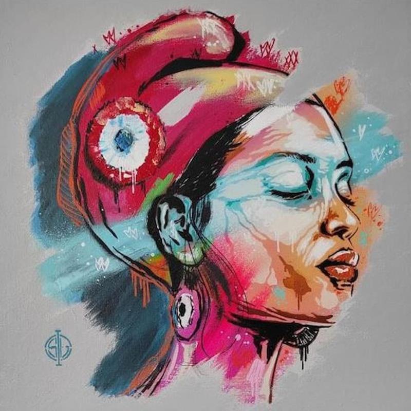 Peinture Ma marianne metisse par Sufyr | Tableau Figuratif Portraits Graffiti