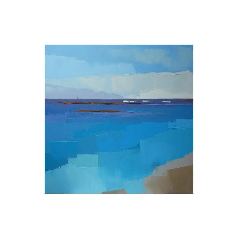 Gemälde Les barques von PAPAIL | Gemälde Figurativ Marine Öl