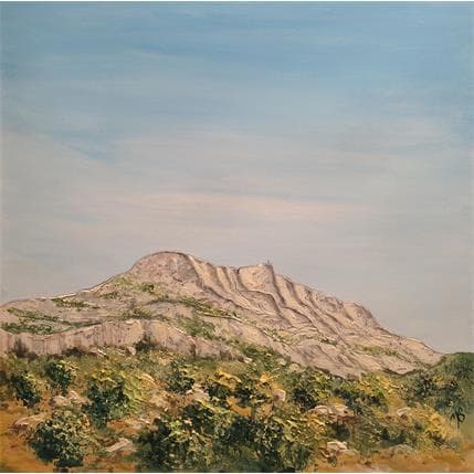 Peinture Terre d'ocres à la Sainte-Victoire par Blandin Magali | Tableau Figuratif Huile Paysages