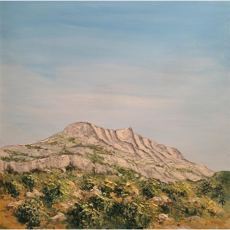Gemälde Terre d'ocres à la Sainte-Victoire von Blandin Magali | Gemälde Figurativ Landschaften Öl