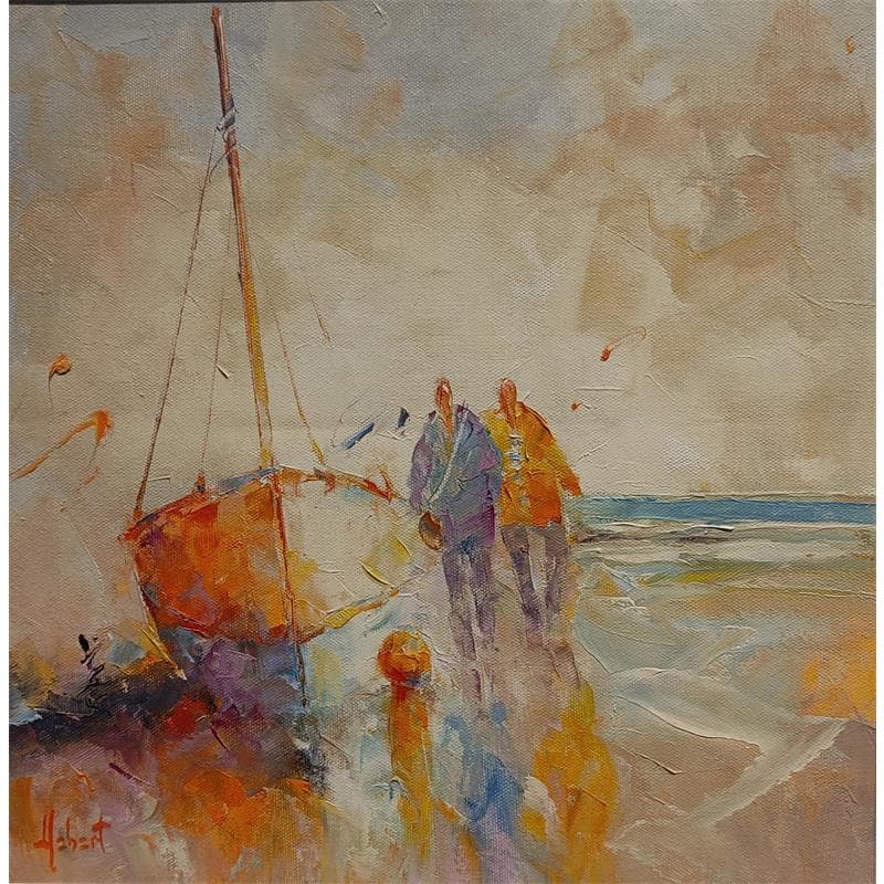 Painting duo by Hébert Franck | Painting Figurative Marine Oil