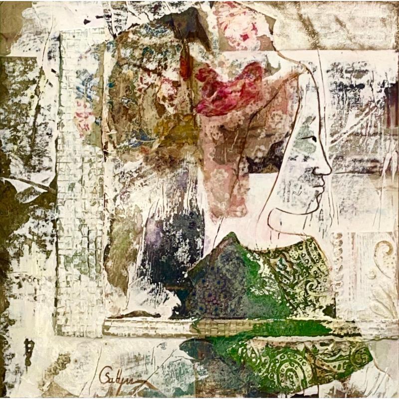 Peinture Jolie fleur par Sablyne | Tableau Art Singulier Portraits Acrylique