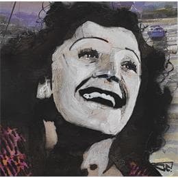 Peinture Edith Piaf par G.C.Popartist | Tableau Street Art Acrylique, Graffiti Icones Pop, Portraits