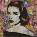 Peinture Grace Kelly par G.C.Popartist | Tableau Street Art Portraits Icones Pop Graffiti Acrylique