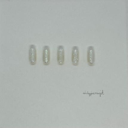 Painting white pills by Marjot Emily Jane | Painting Abstract Minimalist, Pop icons
