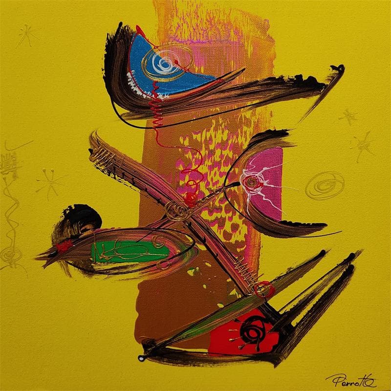 Painting Flax by Perrotte | Painting Abstract Minimalist Acrylic