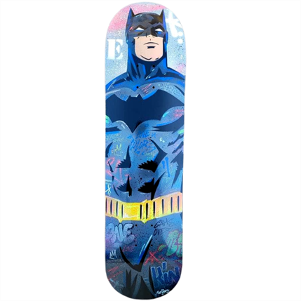 Sculpture Skateboard Batman by Lemoine Mael | Sculpture Pop-art Recycled objects Pop icons
