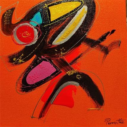 Painting Fox by Perrotte | Painting Abstract Acrylic, Cardboard Minimalist