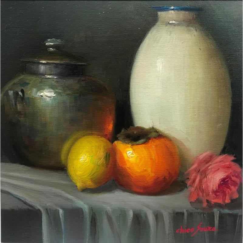 Painting Vaso da vovo by Chico Souza | Painting Figurative Still-life Oil