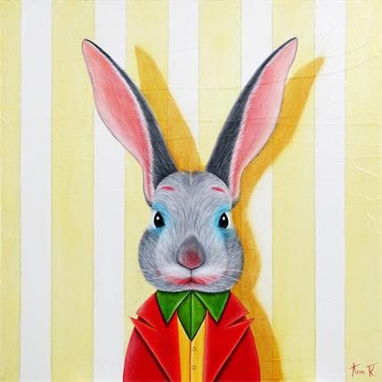 Peinture Le Joker par Ann R | Tableau Art naïf Huile Animaux
