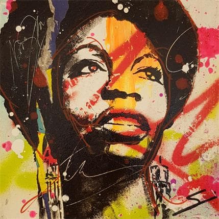 Pintura Simone por Mestres Sergi | Pintura Pop art Graffiti Iconos pop