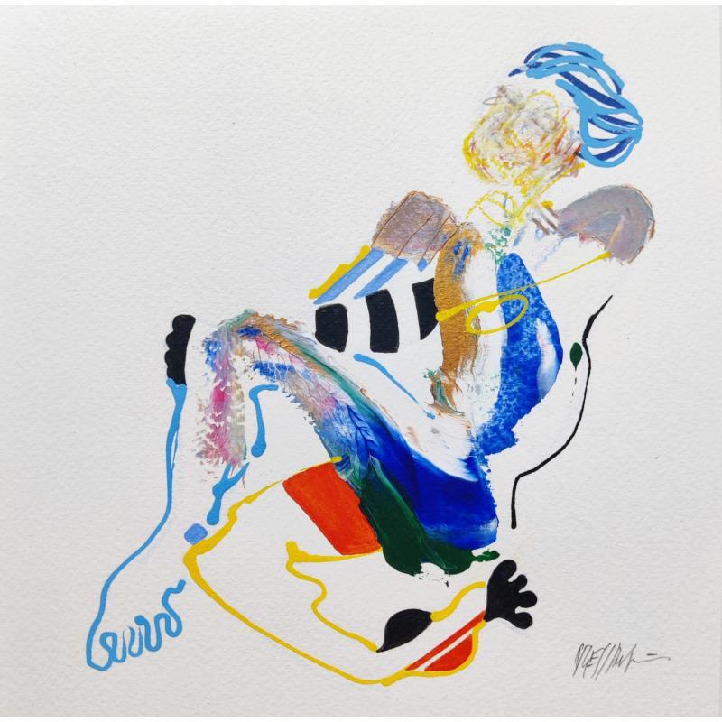 Peinture Croisement de jambes  par Cressanne | Tableau Acrylique