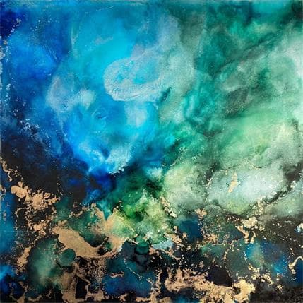 Peinture L'esprit, un calme étang par Stephan Tatiana | Tableau Abstrait