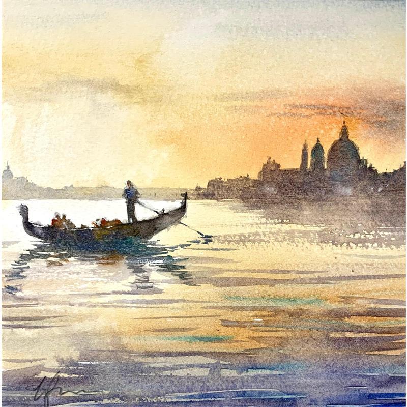 Peinture Gondola par Jones Henry | Tableau Aquarelle