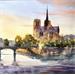 Painting Notre Dame by Jones Henry | Painting Watercolor