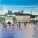 Gemälde La Belle Place Bellecour von Dessapt Alan | Gemälde Figurativ Urban Öl Acryl