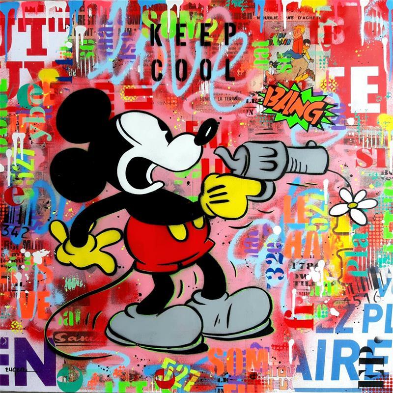 Pintura KEEP COOL por Euger Philippe | Pintura Pop art Iconos pop Graffiti Acrílico Collage