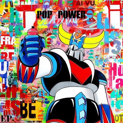 Peinture POP POWER par Euger Philippe | Tableau Pop-art Acrylique, Collage, Graffiti Icones Pop