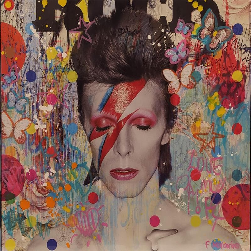 Painting David Super Pop by Novarino Fabien | Painting Pop-art Pop icons