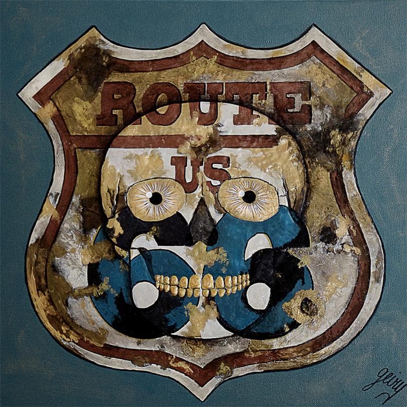 Peinture ROUTE 66 par Geiry | Tableau Figuratif Portraits