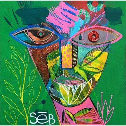 Painting Mata jangäla by Seb | Painting Raw art Acrylic, Wood Portrait