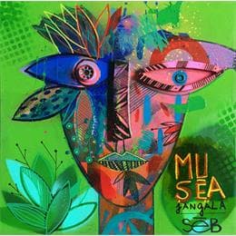 Peinture Muséa Jangäla par Seb | Tableau Art Singulier Acrylique, bois Portraits