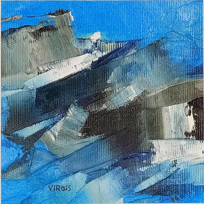 Painting Covered by Montains by Virgis | Painting Abstract Minimalist Oil