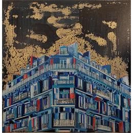 Painting Ici la nuit se décompose by Anicet Olivier | Painting Figurative Acrylic Urban