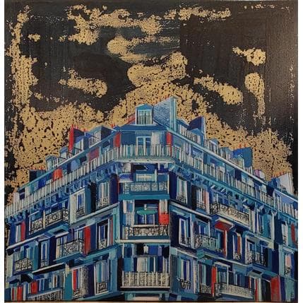 Gemälde Ici la nuit se décompose von Anicet Olivier | Gemälde Figurativ Acryl Urban