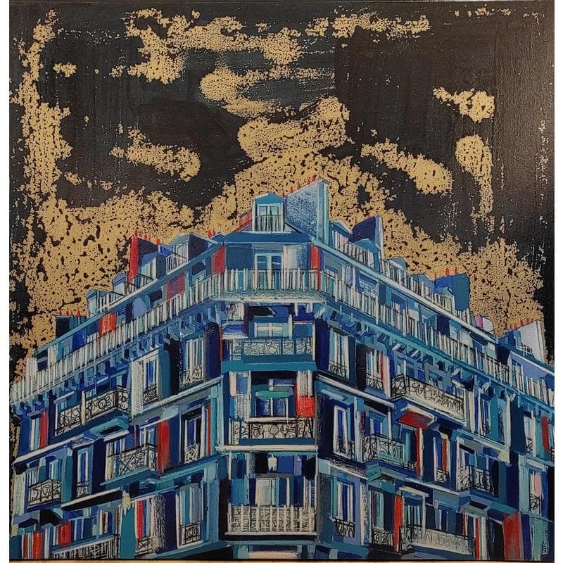 Painting Ici la nuit se décompose by Anicet Olivier | Painting Figurative Urban Acrylic