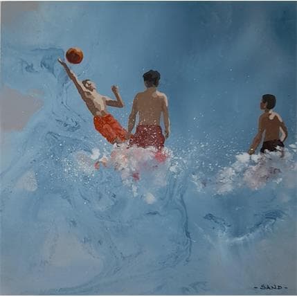 Painting Copains de ballon salé by Sand | Painting Figurative Acrylic Life style