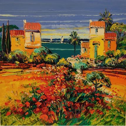 Peinture Les jardins du Paradis par Corbière Liisa | Tableau Figuratif carton, Huile Paysages