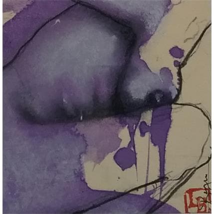 Painting Sculpture sur tâche Femme accroupie by Bergues Laurent | Painting Figurative Acrylic Nude